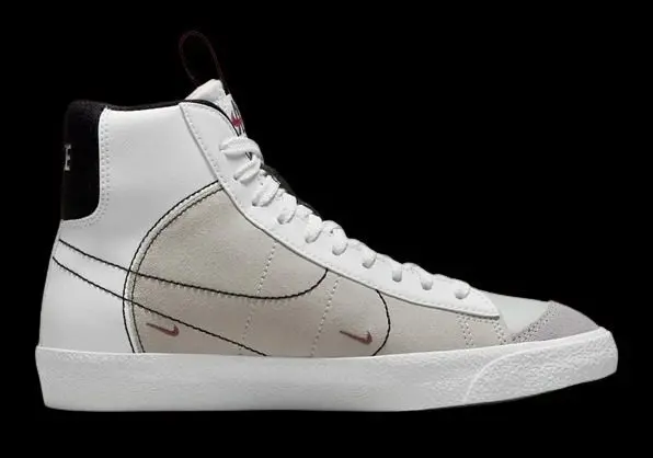 Alternative view of Giày Nike Blazer Mid 77 SE Rush Maroon (GS) DH8640-101