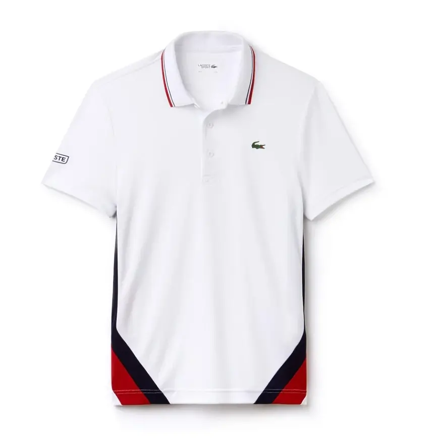 Áo Lacoste Polo Lacoste Polo Block Pique White Red DH9455-51-C0R