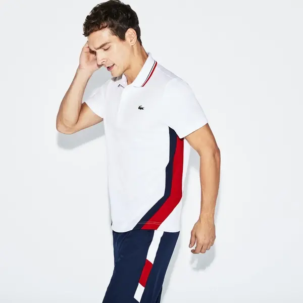 Alternative view of Áo Lacoste Polo Lacoste Polo Block Pique White Red DH9455-51-C0R