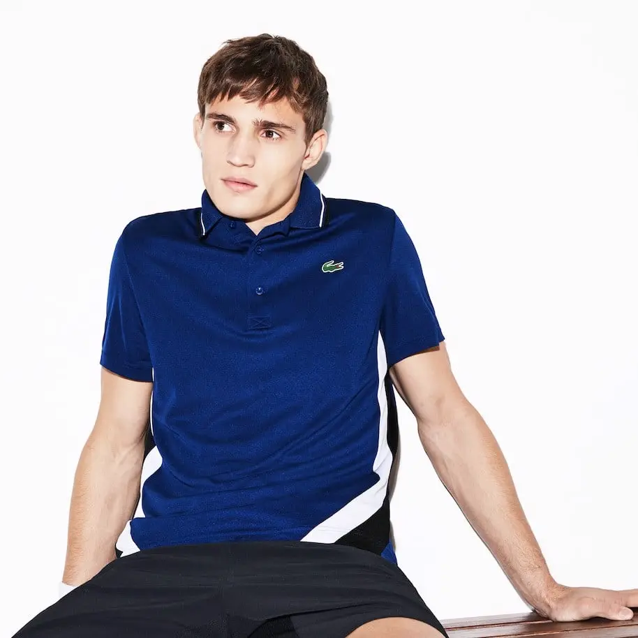 Alternative view of Áo Lacoste Polo Block Pique Navy Blue DH9455-51-FZ3