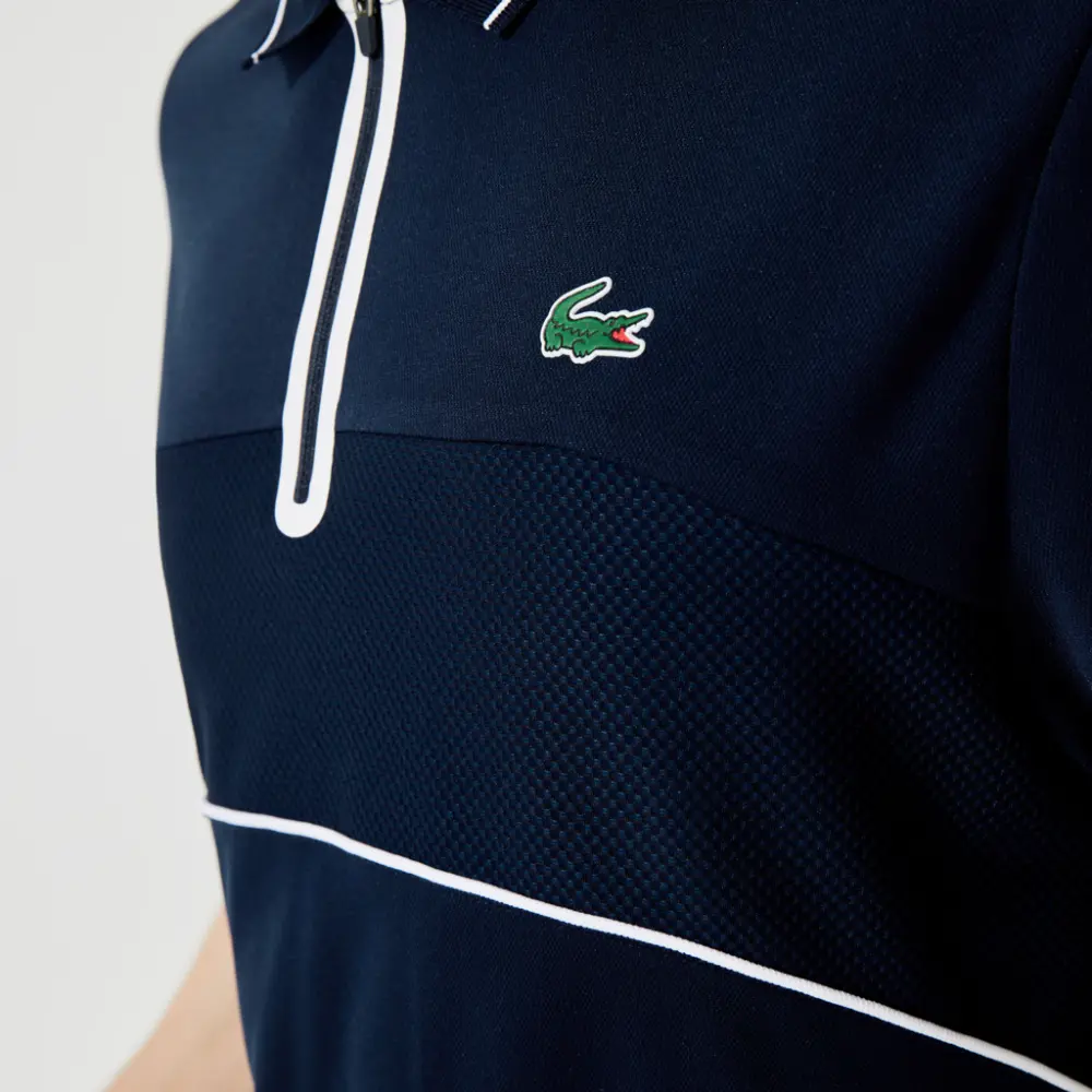 Áo Lacoste Breathable Resistant Tennis Polo Shirt DH9658-525 - Ảnh 6