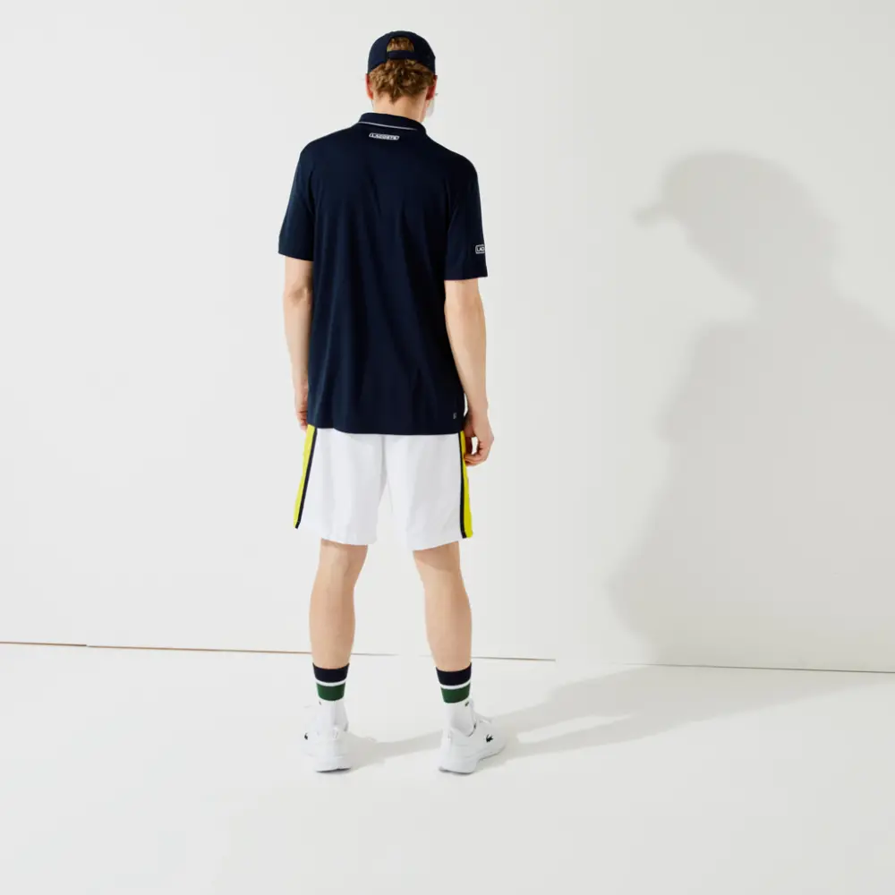 Áo Lacoste Piqué Zip Tennis Polo 'Dark Blue' DH9658-258 - Ảnh 6