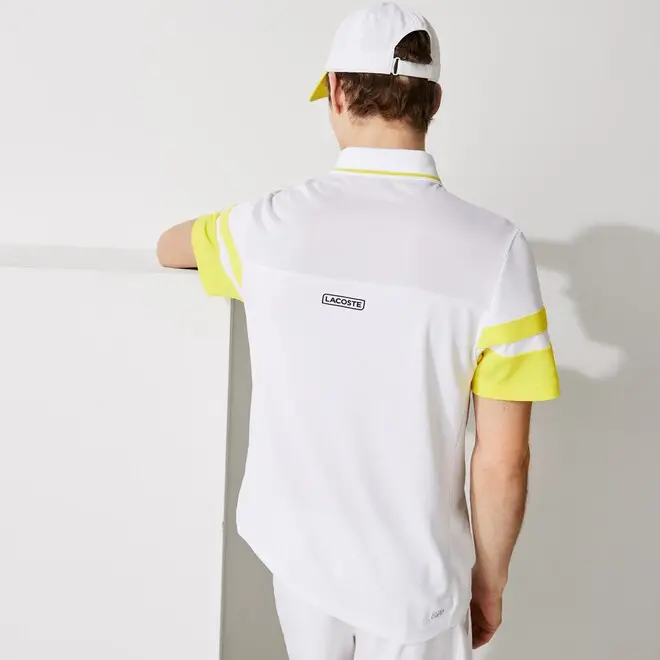 Áo Lacoste Striped Sleeves Breathable Polo Shirt DH9681-W22 - Ảnh 4