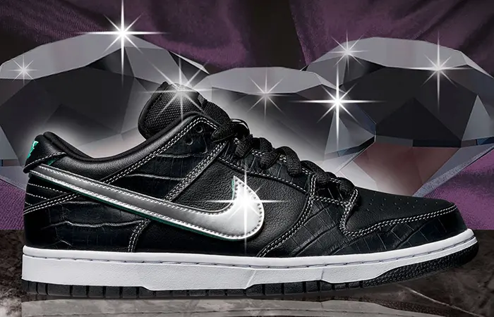 Alternative view of Giày Nike Diamond Supply Co. x Dunk Low Pro SB 'Black Diamond' BV1310-001