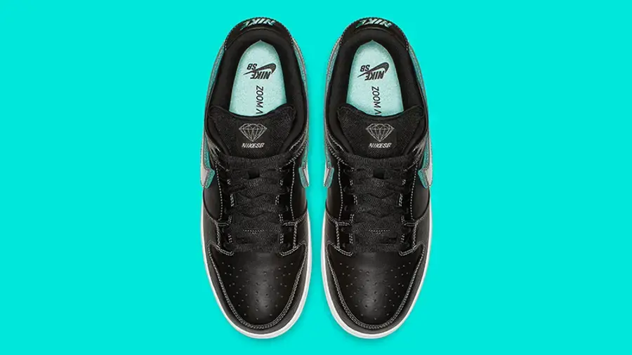Giày Nike Diamond Supply Co. x Dunk Low Pro SB 'Black Diamond' BV1310-001 - Ảnh 3