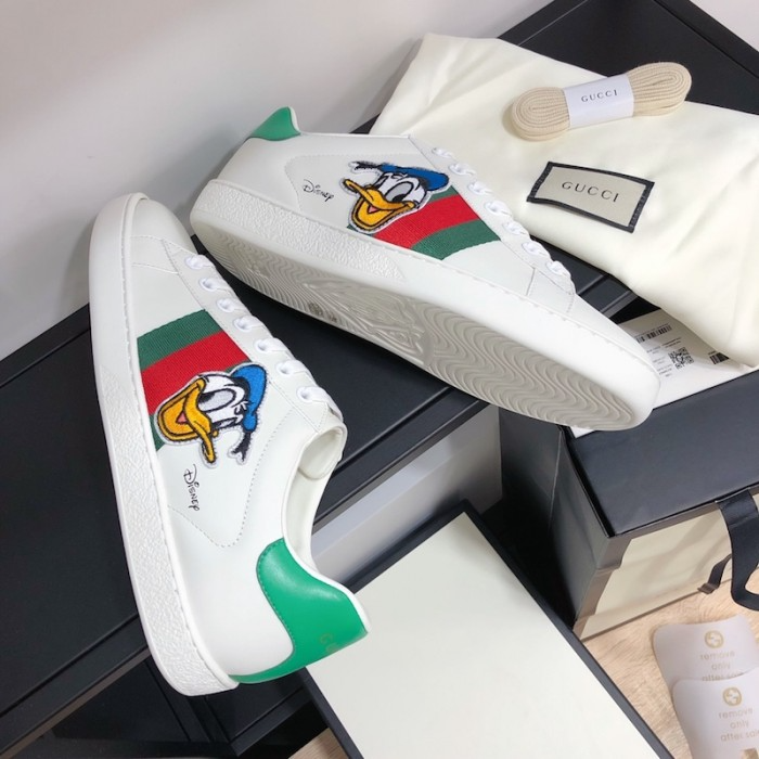 Giày Disney x Gucci Wmns Ace 'Donald Duck Patch' 649401-1XG60-9114 - Ảnh 6
