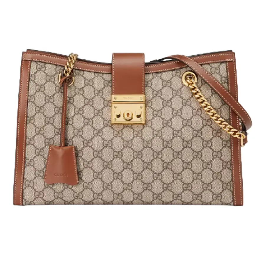 Túi Gucci Padlock Medium GG Shoulder GG Supreme Canvas Beige 479197-KHNKG-8534