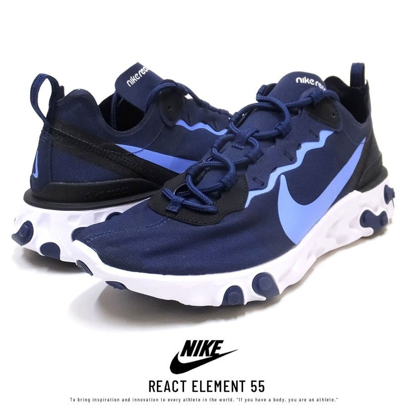 Giày Nike React Element 55 'Midnight Navy' BQ6166-400 - Ảnh 4