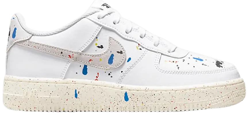 Giày Nike Air Force 1 LV8 3 GS 'Paint Splatter - White' DJ2598-100