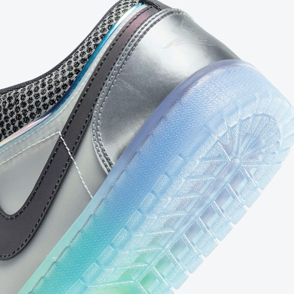 Giày Nike Wmns Air Jordan 1 Low SE 'Metallic Silver Gradient' DJ5199-109 - Ảnh 3