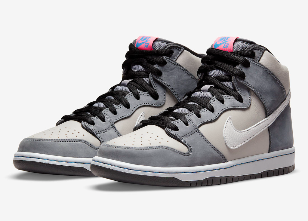 Giày Nike SB Dunk High Pro Medium Grey Pink DJ9800-001 - Ảnh 4