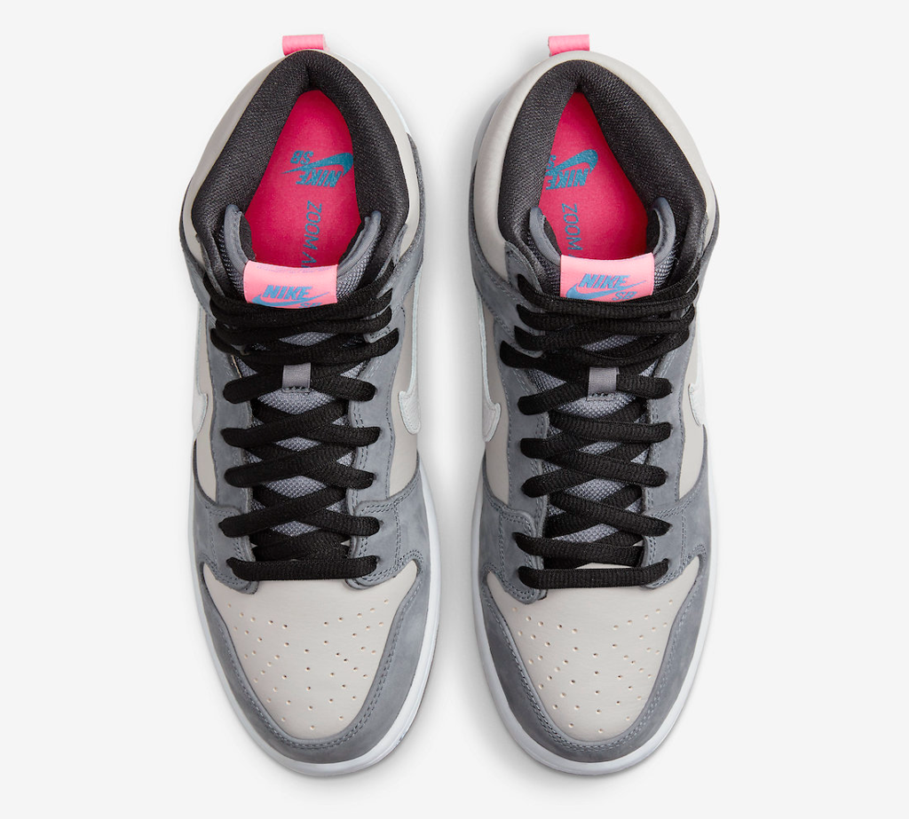 Giày Nike SB Dunk High Pro Medium Grey Pink DJ9800-001 - Ảnh 5