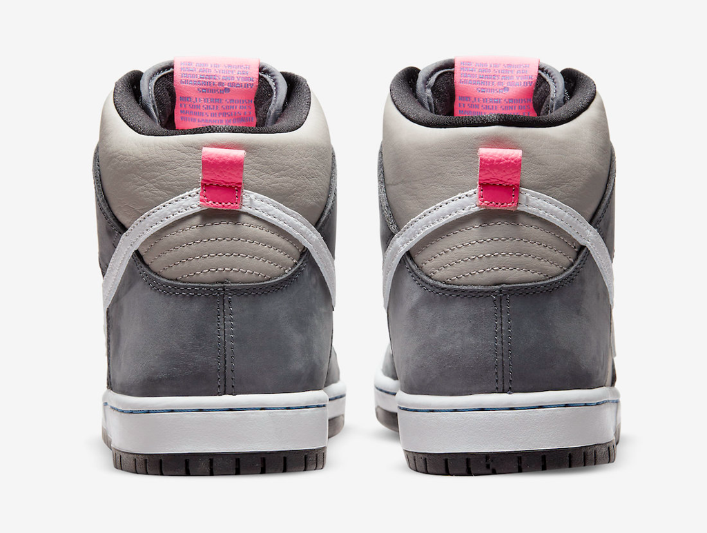 Giày Nike SB Dunk High Pro Medium Grey Pink DJ9800-001 - Ảnh 7