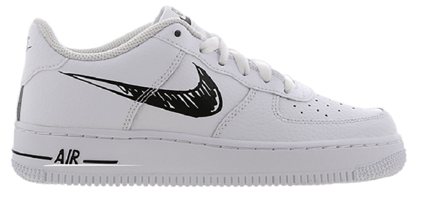 Giày Nike Air Force 1 Low GS 'Doodle Swoosh White Black' DM3177-100