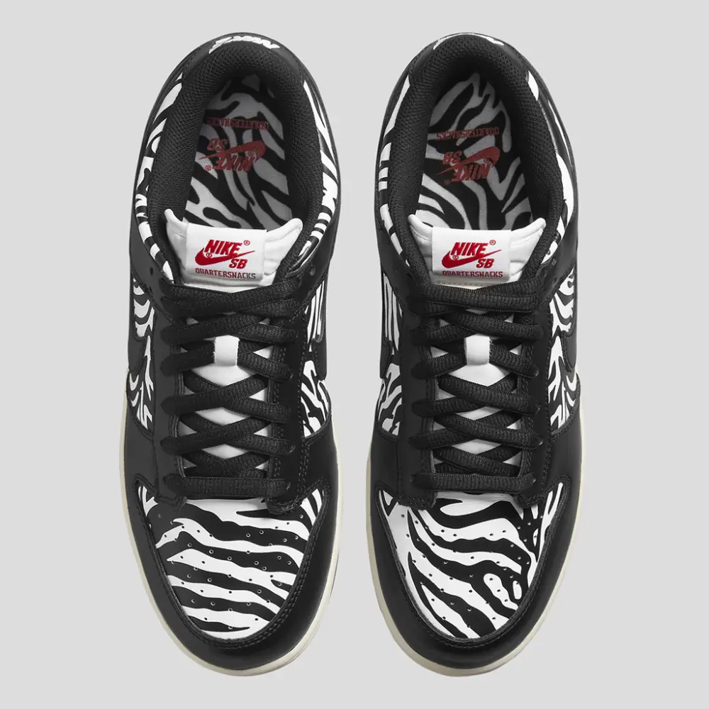 Giày Nike Quartersnacks x Dunk Low SB 'Little Debbie's Zebra Cakes' DM3510-001 - Ảnh 4