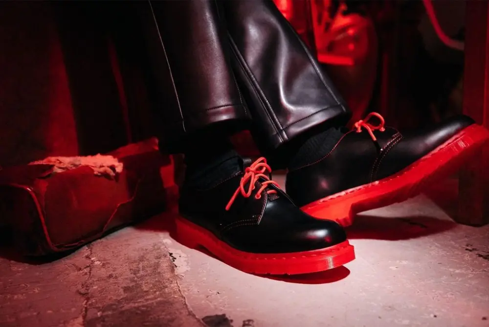 Giày Dr. Martens CLOT x 1461 'Black Red' 27153001 - Ảnh 3
