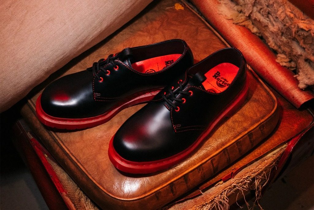 Giày Dr. Martens CLOT x 1461 'Black Red' 27153001 - Ảnh 5