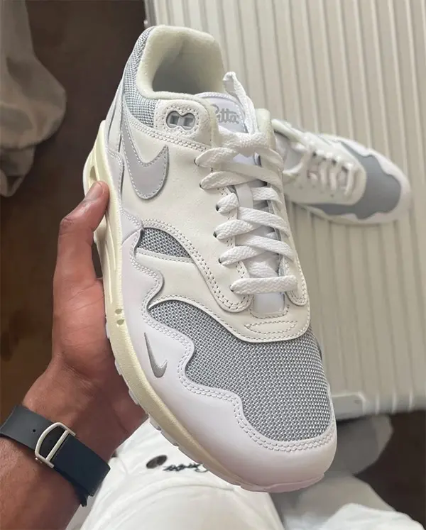 Giày Nike Air Max 1 Patta Waves 'White' DQ0299-100 - Ảnh 3