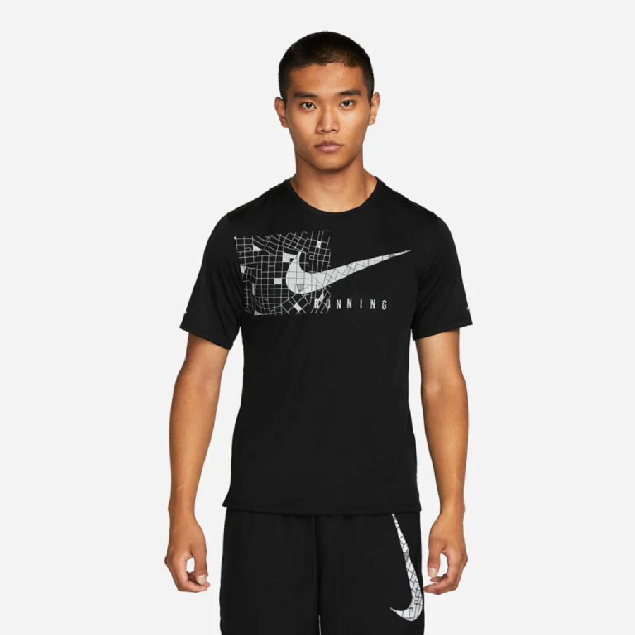 Áo Nike As Df Uv Miler Dvn ‘Black Refl’ DQ6492-010 - Ảnh 3