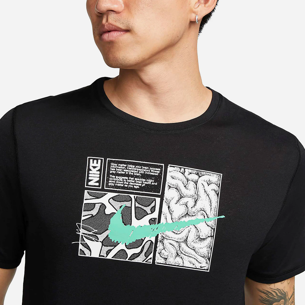 Áo Nike As Df Miler Dye 'Black' DQ6509-010 - Ảnh 4