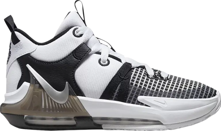 Giày Nike LeBron Witness 7 GS 'White Black' DQ8650-100