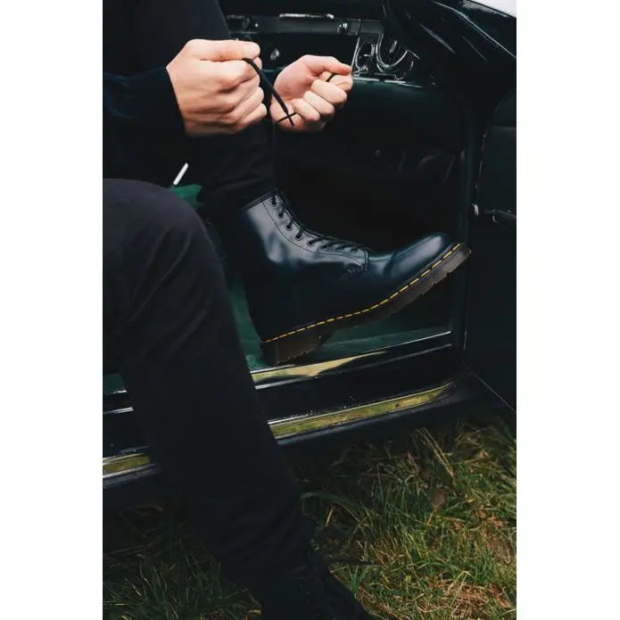 Alternative view of Giày Dr. Martens 1460 8 Eye Navy Smooth Boots 11822411