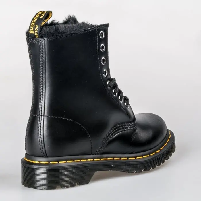 Giày Dr. Martens Serena Faux Fur Lined Lace Up Boot 'Dark Grey' 26238021 - Ảnh 5