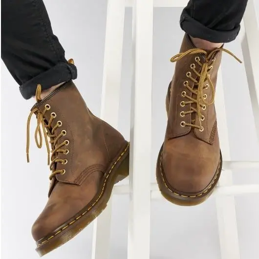 Giày Dr. Martens 2976 Brown Crazy Horse Leather Chelsea Boots 11853201 - Ảnh 5