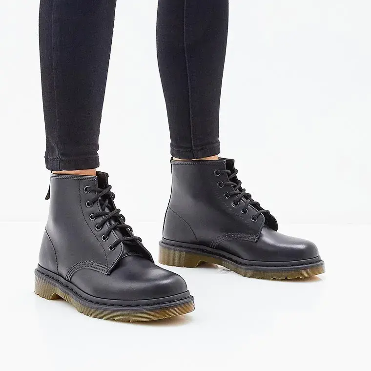 Alternative view of Giày Dr. Martens 101 Black Leather Combat Boots 10064001