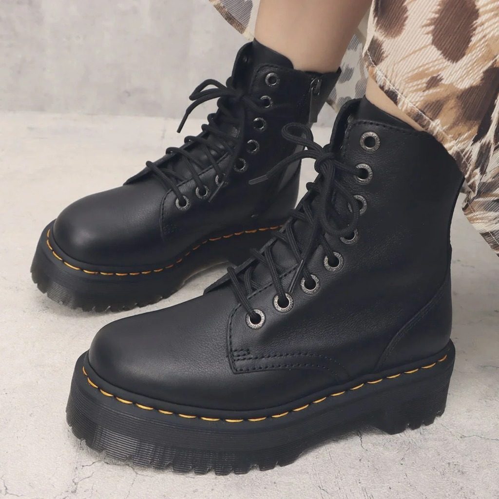 Giày Dr. Martens Black Jadon Pisa Leather Boots 26378001 - Ảnh 3