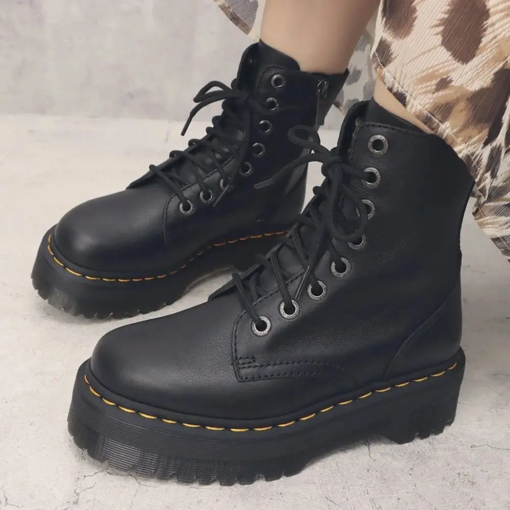 Giày Dr. Martens Black Jadon Pisa Leather Boots 26378001 - Ảnh 3