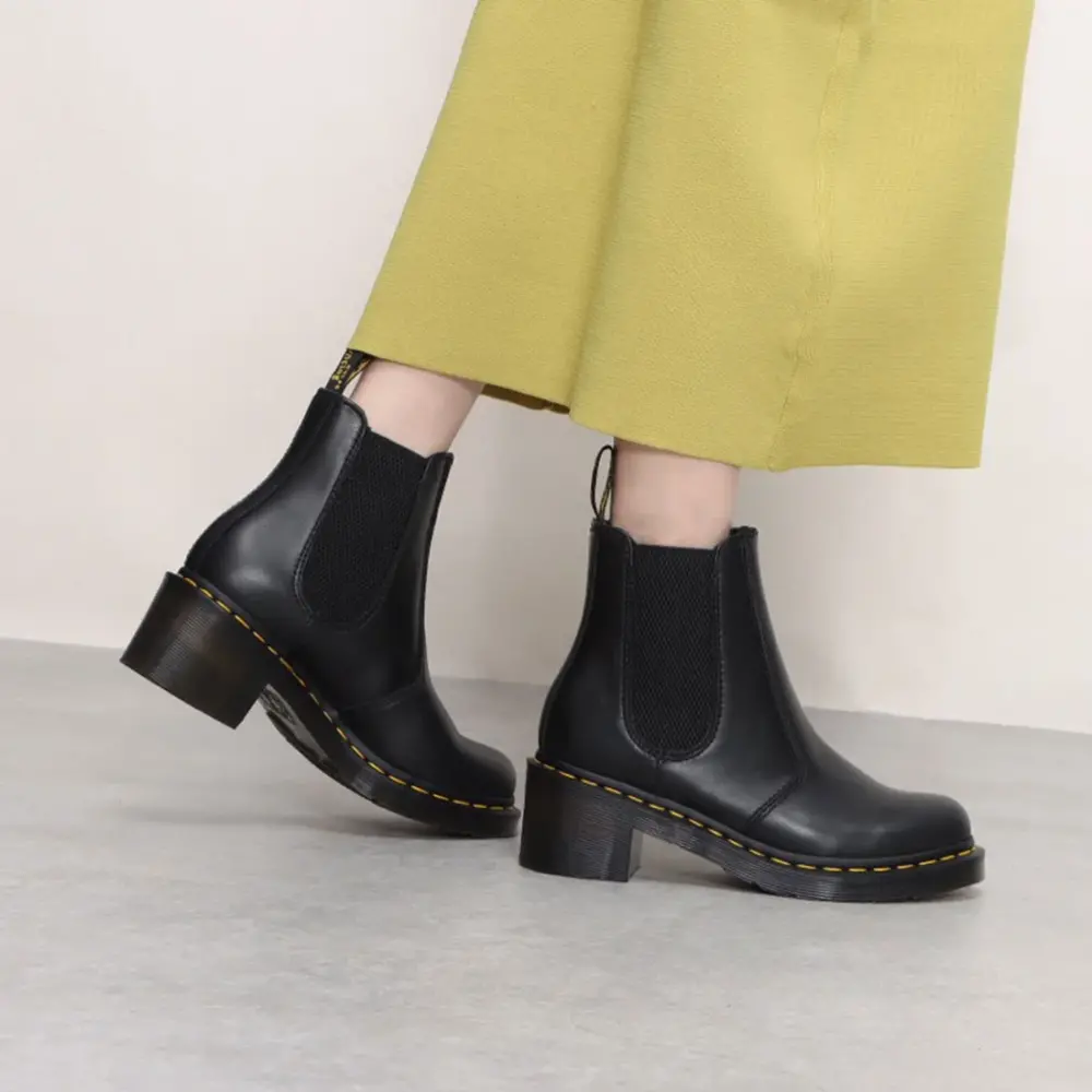 Giày Dr.Martens Cadence Women's Leather Heeled 'Black' 25450001 - Ảnh 4
