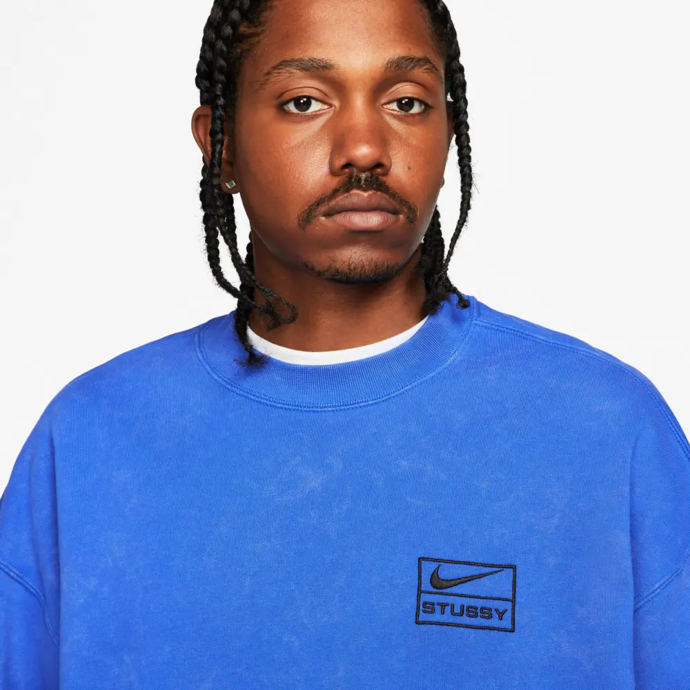 Áo Nike x Stussy Acid Wash Crew Fleece 'Blue' DR4024-480 - Ảnh 4