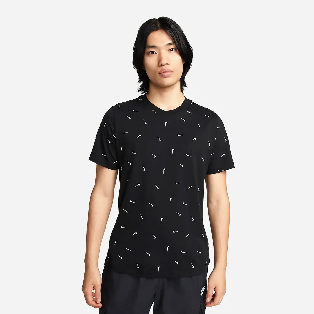 Alternative view of Áo Nike As Club Tee Aop 'Black' DR7910-010