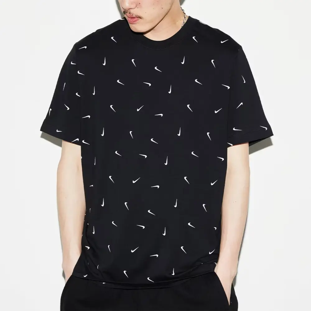 Áo Nike As Club Tee Aop 'Black' DR7910-010 - Ảnh 3