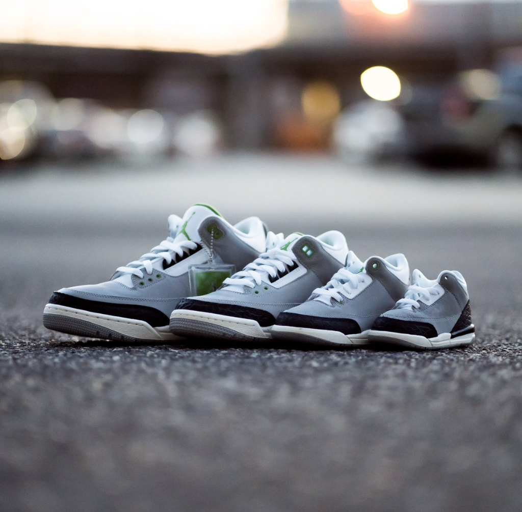 Giày Nike Air Jordan 3 Retro GS 'Chlorophyll' 398614-006 - Ảnh 3