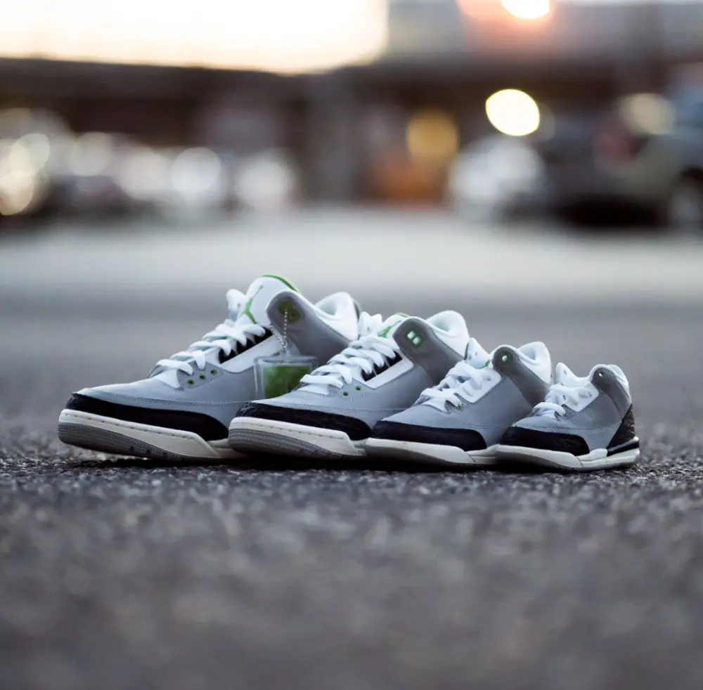 Giày Nike Air Jordan 3 Retro GS 'Chlorophyll' 398614-006 - Ảnh 3