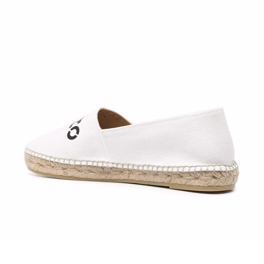 Giày Kenzo Slip On Logo Canvas Espadrilles 'White' FB62ES182F7101 - Ảnh 4