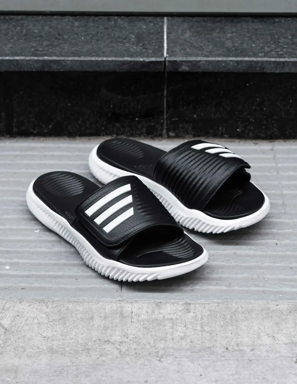 Dép Adidas Alphabounce 'Black White' GY9415 - Ảnh 4