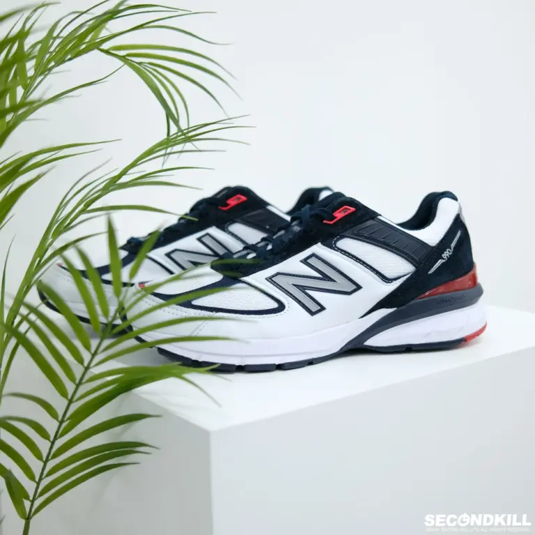 Giày New Balance 990v5 Made in USA ‘White Carbon Red’ M990NL5 - Ảnh 4