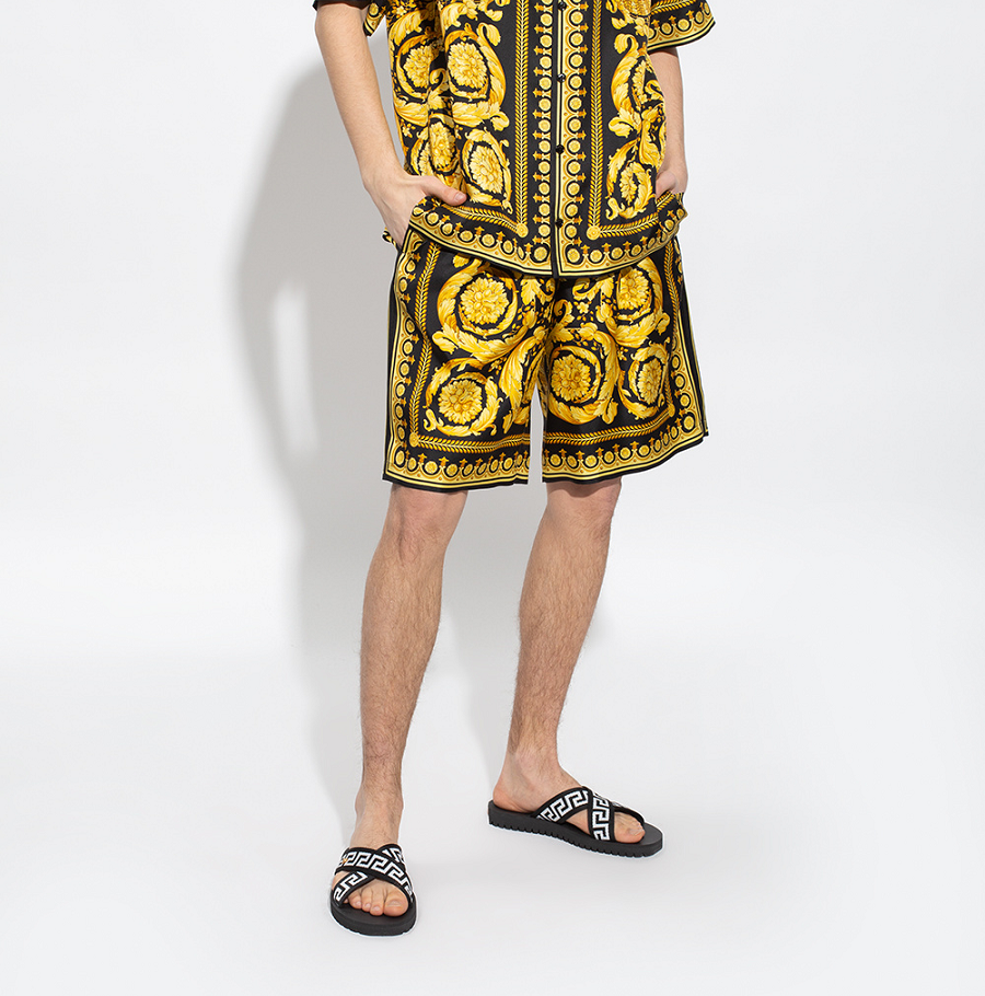 Dép Versace Black Patterned 'Black' DSU8569-DNS9C-2B02V - Ảnh 3