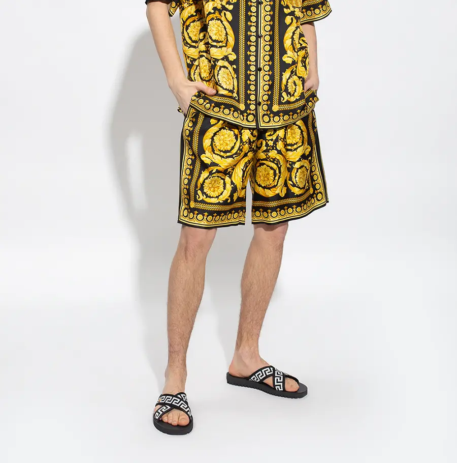 Dép Versace Black Patterned 'Black' DSU8569-DNS9C-2B02V - Ảnh 3