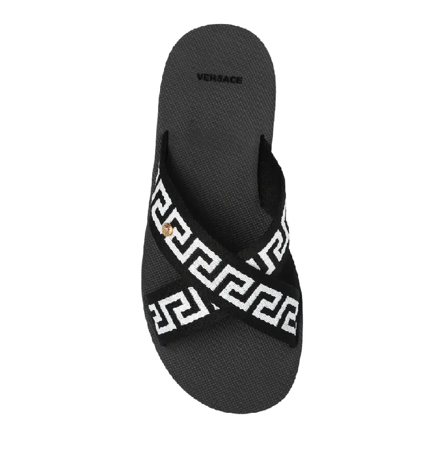 Dép Versace Black Patterned 'Black' DSU8569-DNS9C-2B02V - Ảnh 4