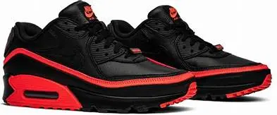 Alternative view of Giày Nike Undefeated x Air Max 90 'Black Solar Red' CJ7197-003