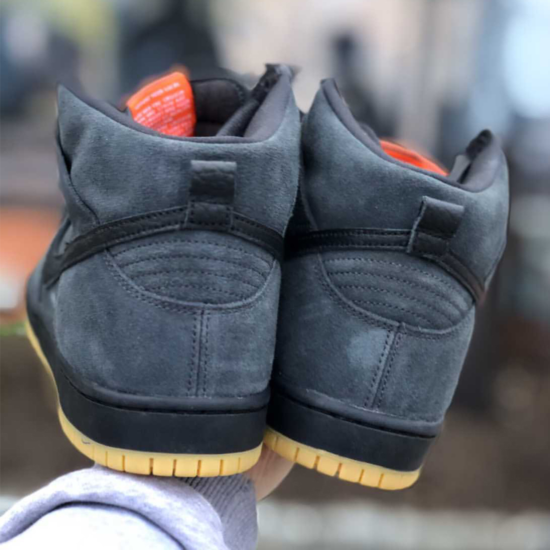 Giày Nike SB Dunk High Pro ISO SB Orange Label Dark Smoke Grey CV1727-001 - Ảnh 6