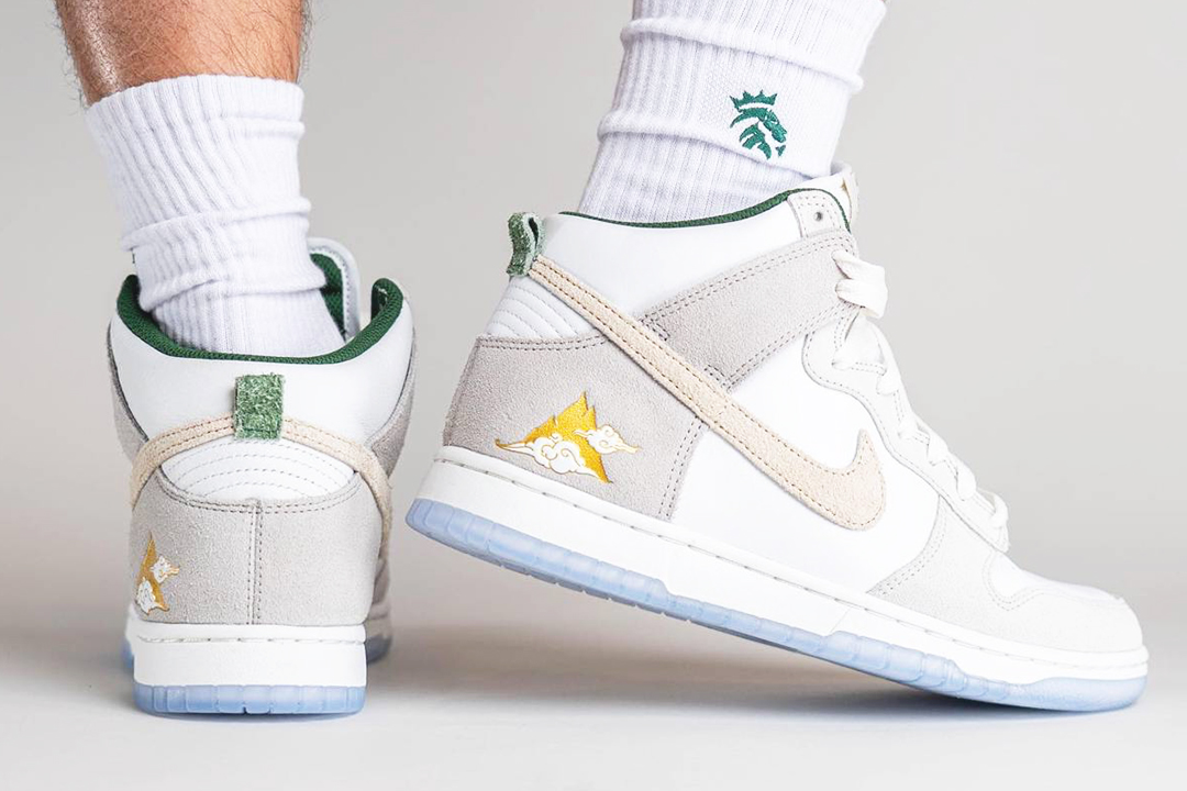 Giày Nike Dunk High Premium 'Gold Mountain' FD0776-100 - Ảnh 5