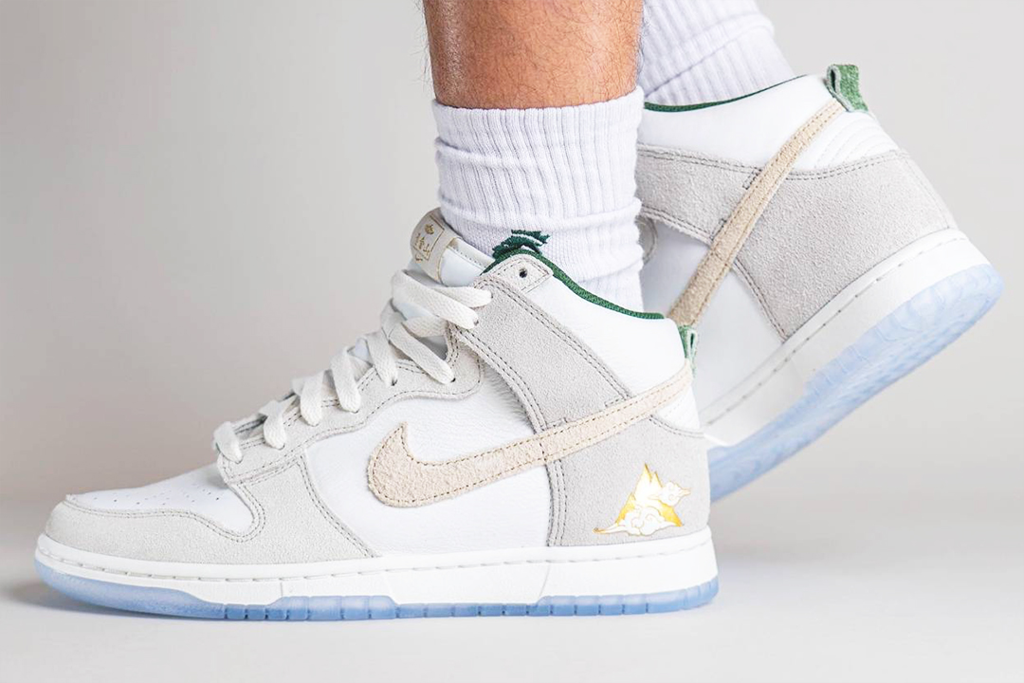 Giày Nike Dunk High Premium 'Gold Mountain' FD0776-100 - Ảnh 4