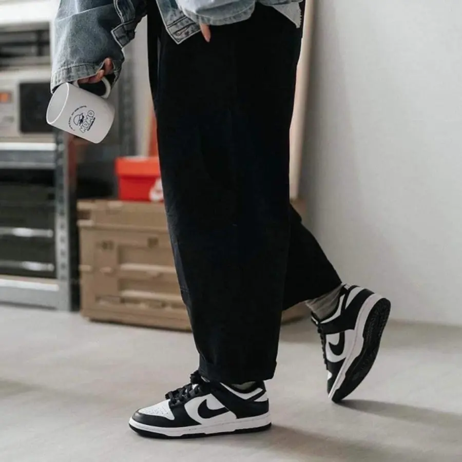Giày Nike Dunk Low 'Black White' DD1391-100 - Ảnh 4