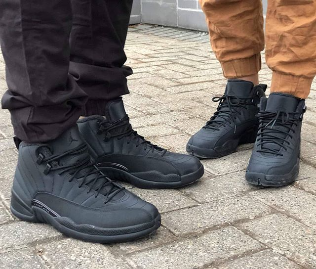 Giày Nike Air Jordan 12 Retro Winterized GS 'Triple Black' BQ6852-001 - Ảnh 5