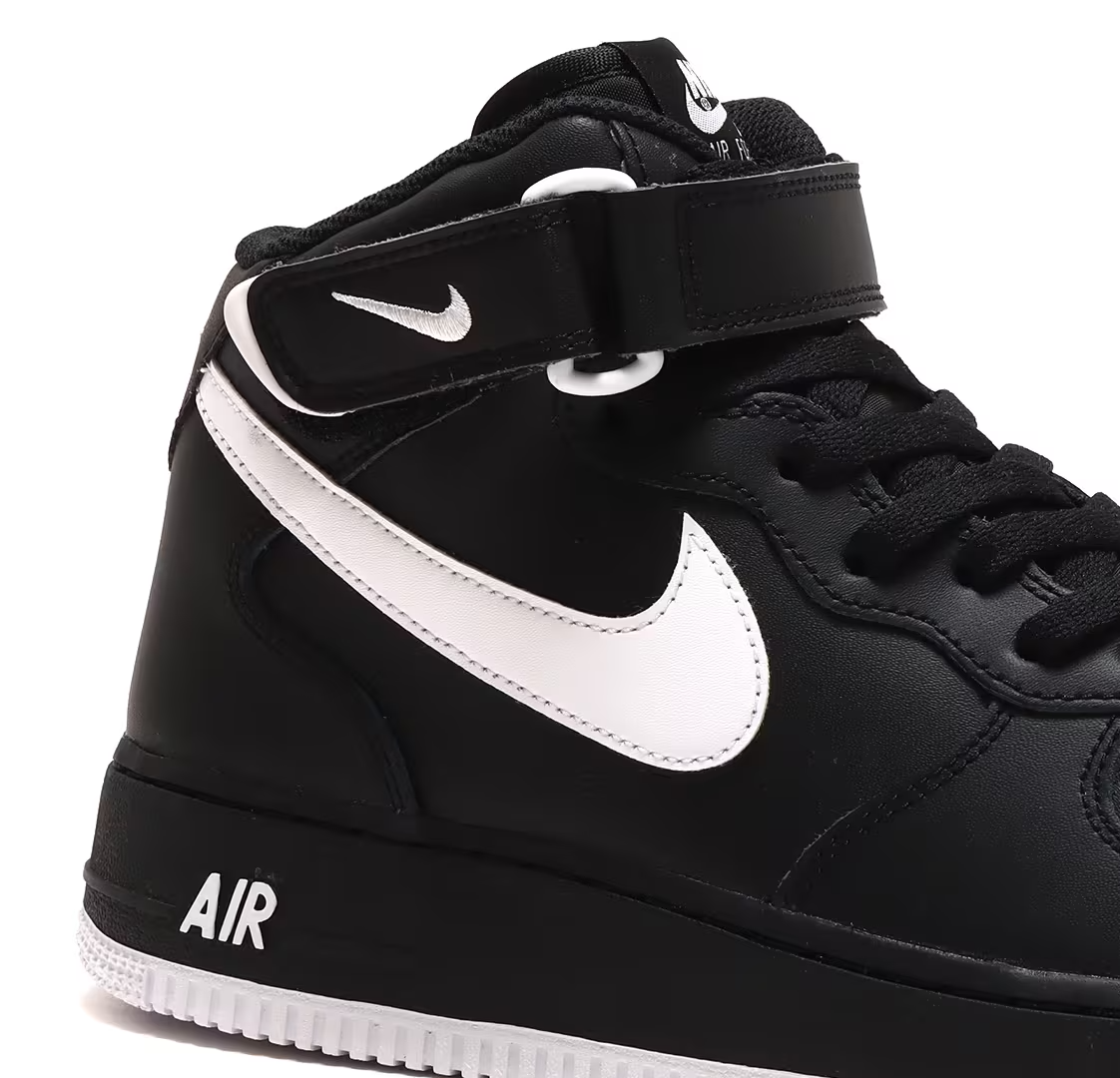 Giày Nike Air Force 1 Mid '07 Black White Sole DV0806-001 - Ảnh 4